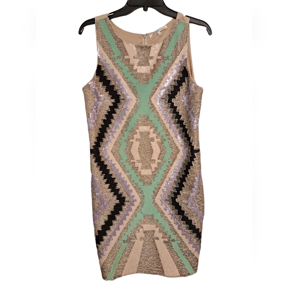 English Rose Sequin Abstract Dress Size Small